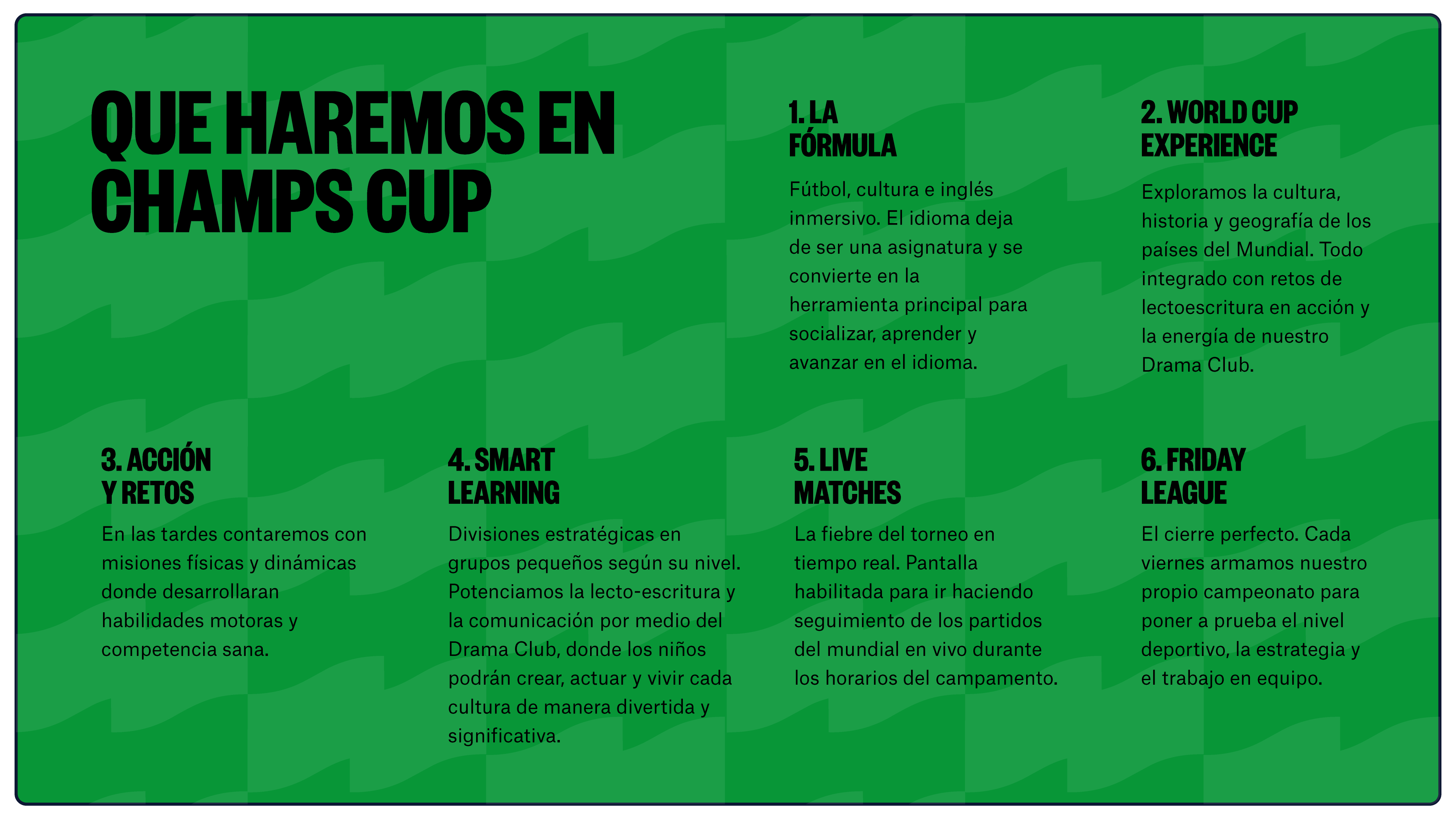 Qué haremos en Champs Cup