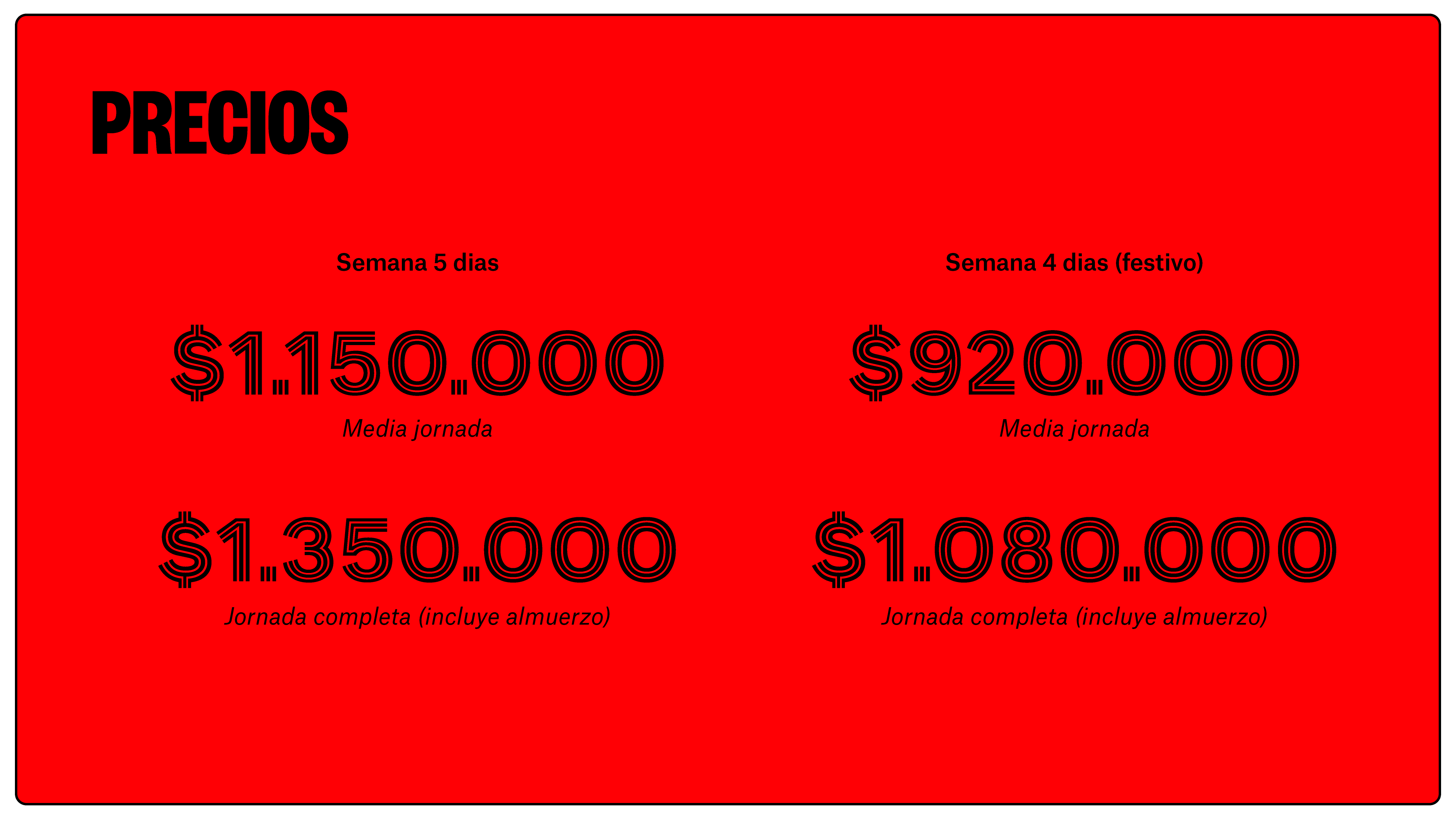 Precios Champs Cup